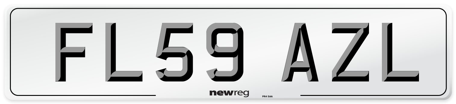 FL59 AZL Number Plate from New Reg